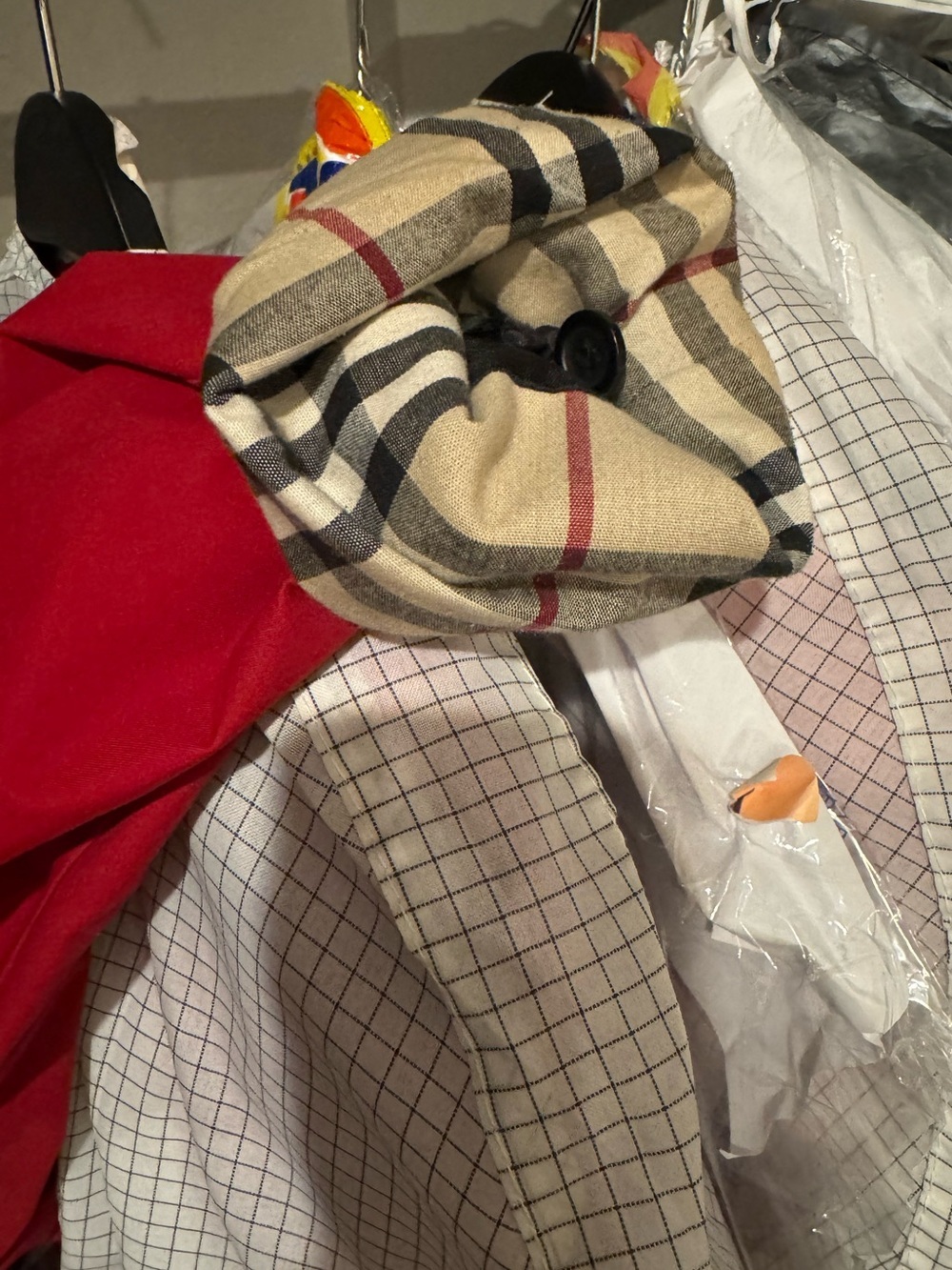 BURBERRY London Red Nova Check Trench Coat w/Wool Removable Lining & Hood Small - Picture 9 of 9